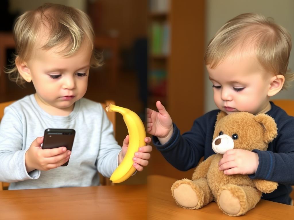 Dwulatek podczas zabawy symbolicznej, istotny etap rozwoju dziecka rok po roku Dwulatek podczas zabawy symbolicznej, istotny etap rozwoju dziecka rok po roku