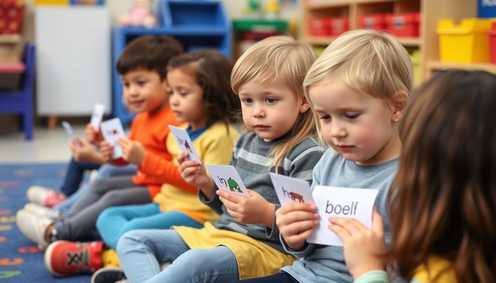 Dzieci bawiące się w pociąg z głoskami - jak nauczyć dziecko głoskować