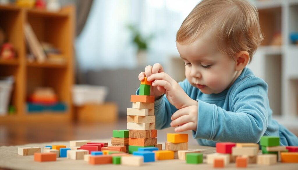 Dziecko podczas zabawy rozwijającej umiejętności poznawcze, kluczowy element rozwoju dziecka rok po roku Dziecko podczas zabawy rozwijającej umiejętności poznawcze, kluczowy element rozwoju dziecka rok po roku