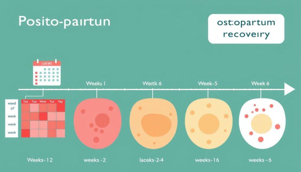 Kalendarz połogu z zaznaczonymi fazami odchodów Kalendarz połogu z zaznaczonymi fazami odchodów