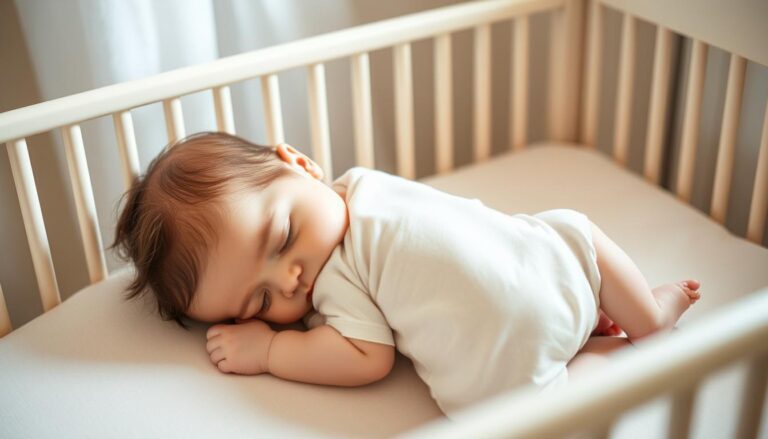 Niemowlę pręży się i stęka podczas snu - dziecko śpiące w łóżeczku