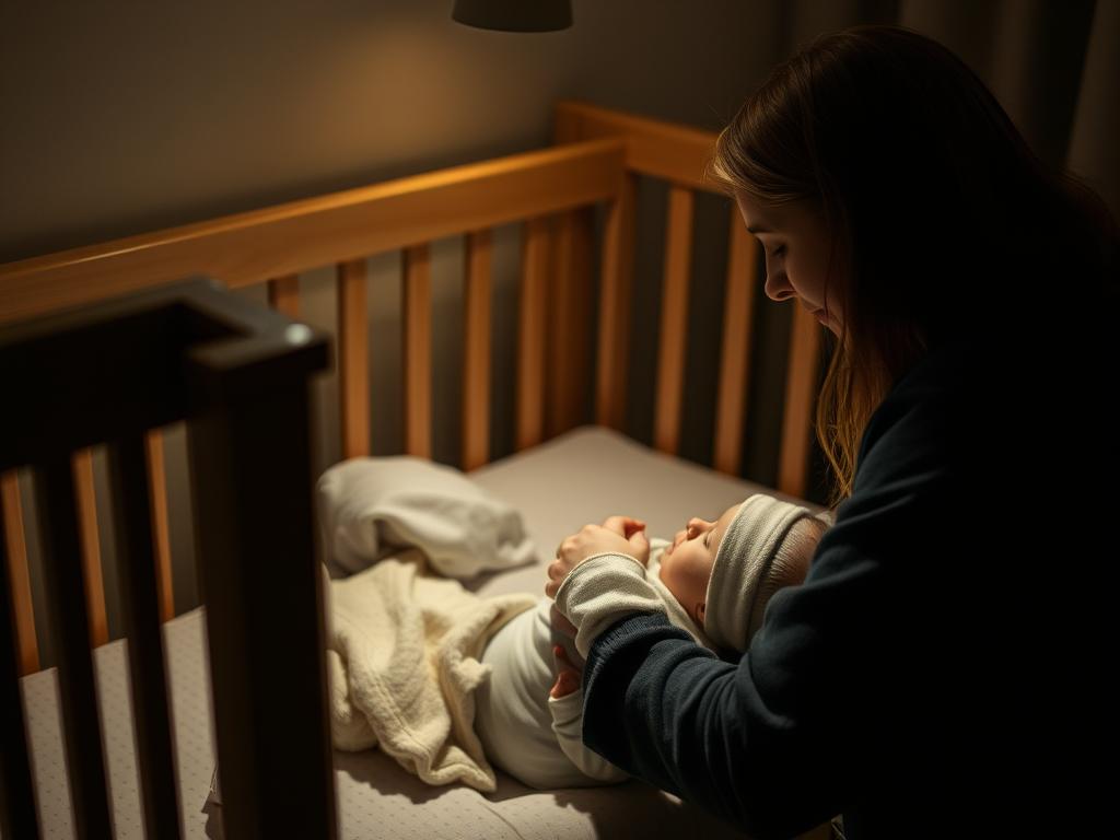 Nocne karmienie niemowlaka podczas regresu snu