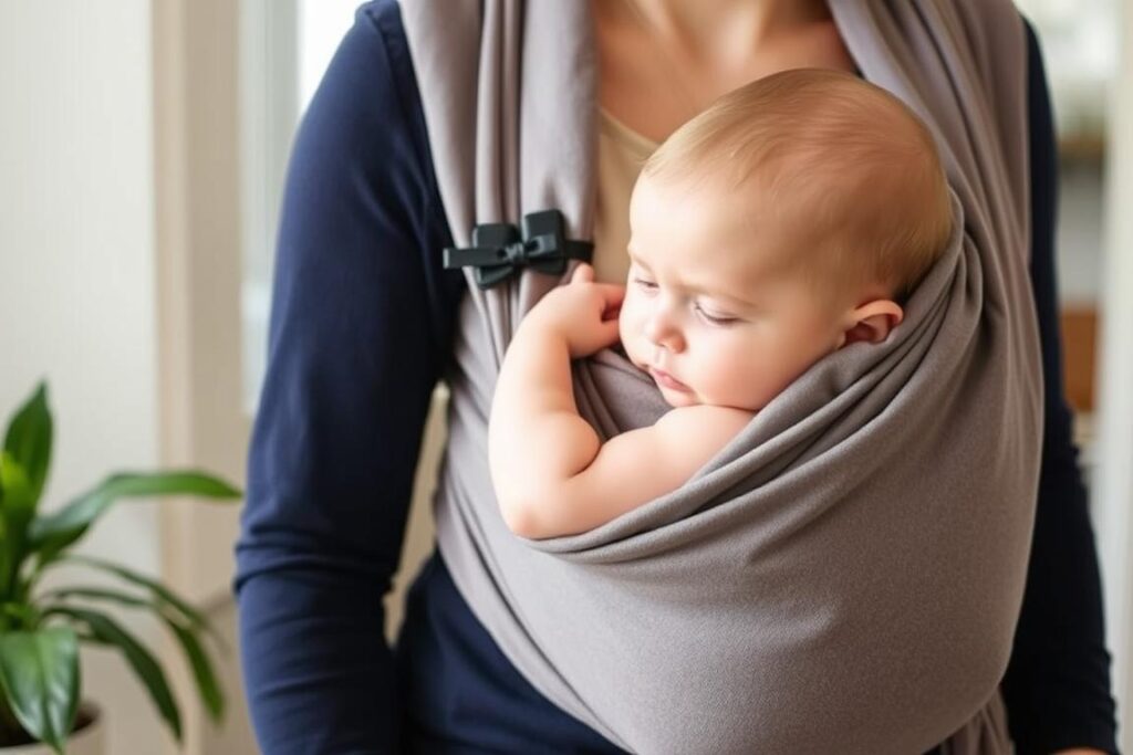 Noszenie niemowlaka w chuście jako sposób na uspokojenie histerycznego płaczu