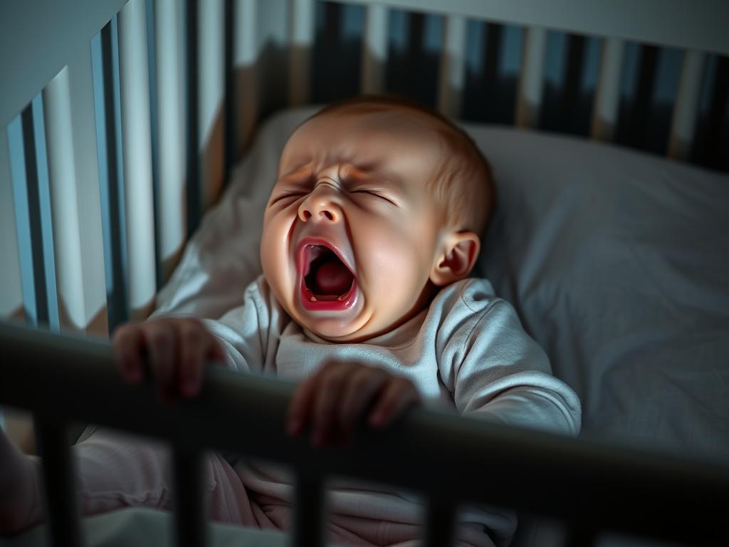 Objawy regresu snu u niemowlaka - płaczące dziecko w nocy