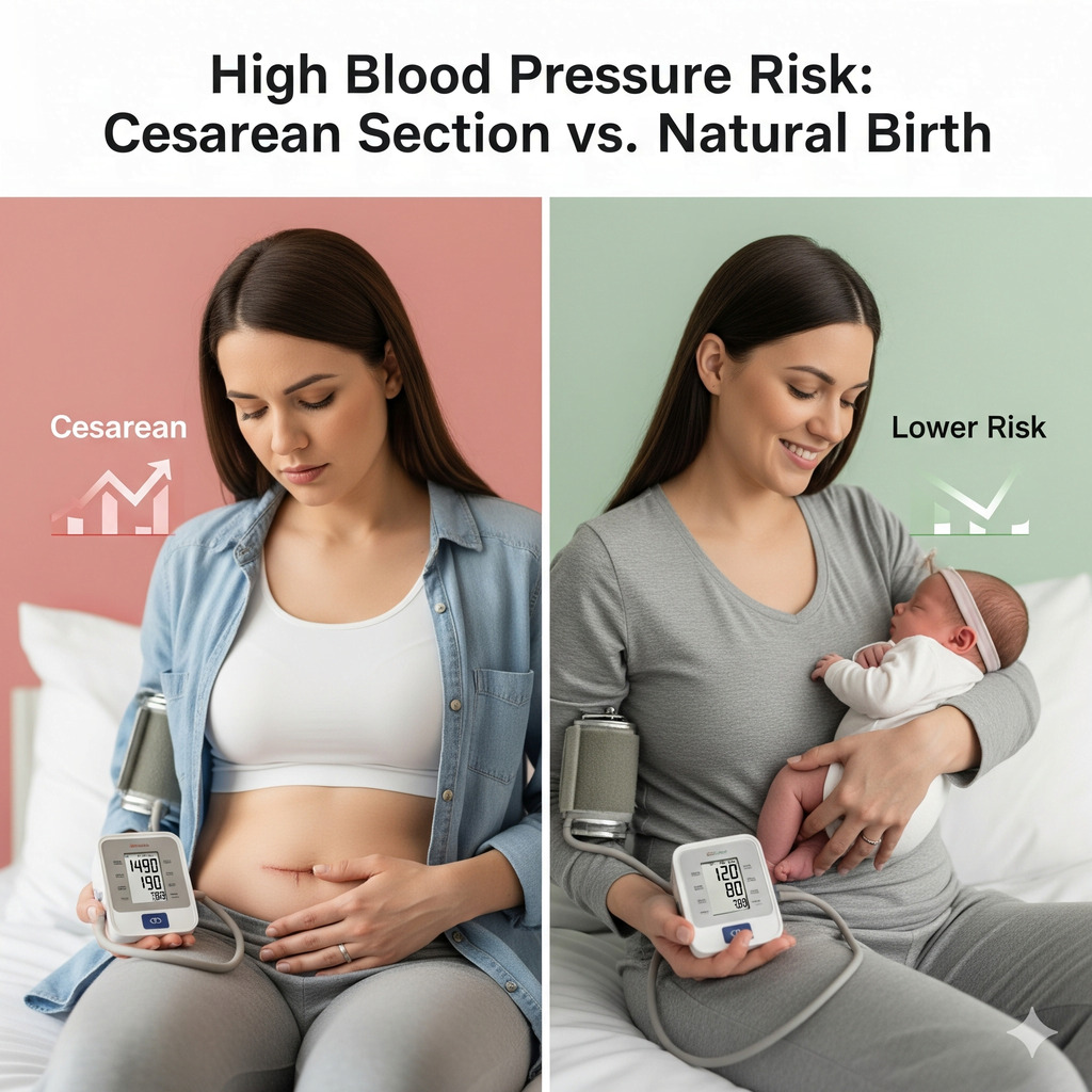 Porównanie ryzyka wysokiego ciśnienia po cesarce i porodzie naturalnym Porównanie ryzyka wysokiego ciśnienia po cesarce i porodzie naturalnym