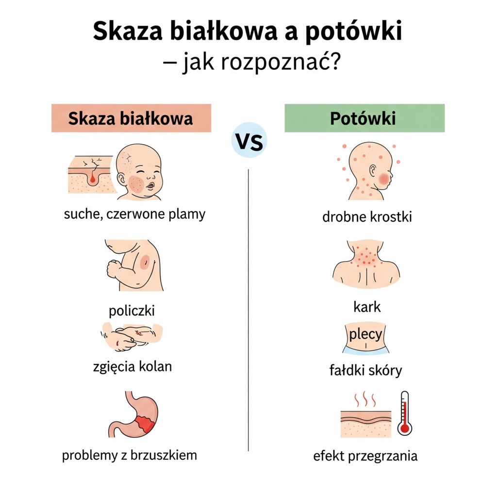 Skaza białkowa jak rozpoznać potówki u niemowlaka - podsumowanie Skaza białkowa jak rozpoznać potówki u niemowlaka - podsumowanie