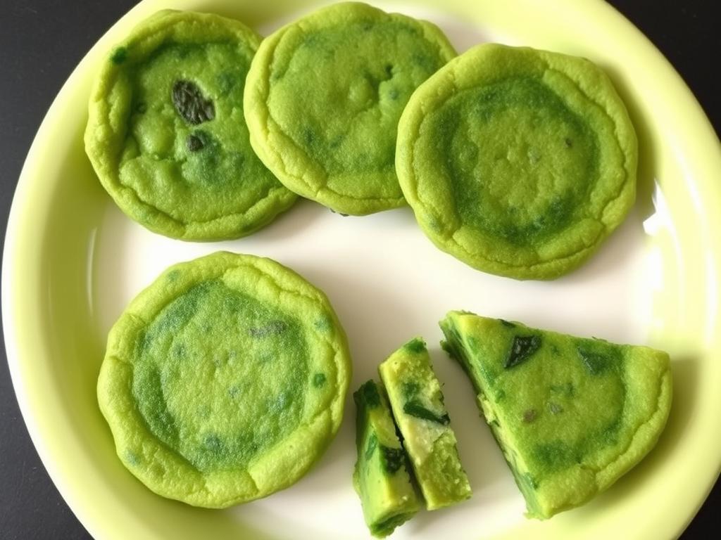 Zielone placuszki ze szpinakiem dla niemowląt