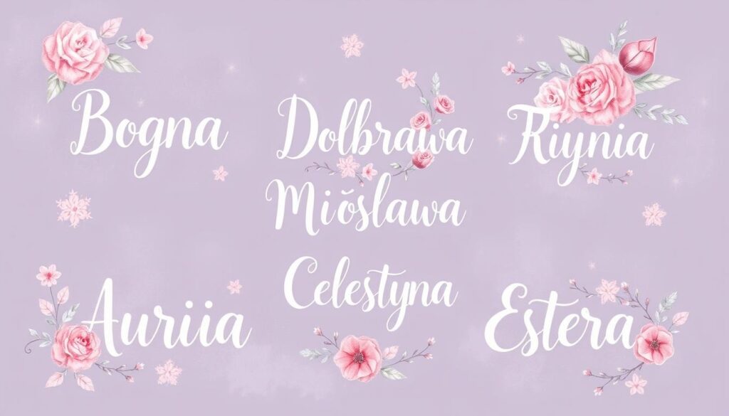 Artystyczna ilustracja przedstawiająca rzadkie i unikalne imiona dla dziewczynek w Polsce Artystyczna ilustracja przedstawiająca rzadkie i unikalne imiona dla dziewczynek w Polsce