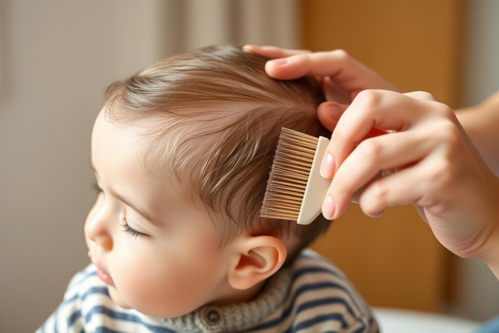 Domowe sposoby na ciemieniuchę u rocznego dziecka - wyczesywanie łusek Domowe sposoby na ciemieniuchę u rocznego dziecka - wyczesywanie łusek