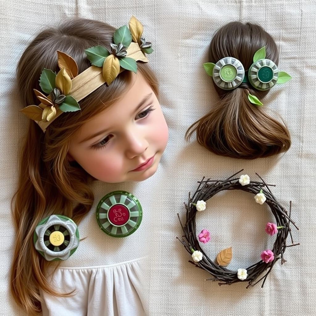 Ekologiczne akcesoria do włosów - dodatki do stroju ekologicznego dla dziewczynki Ekologiczne akcesoria do włosów - dodatki do stroju ekologicznego dla dziewczynki