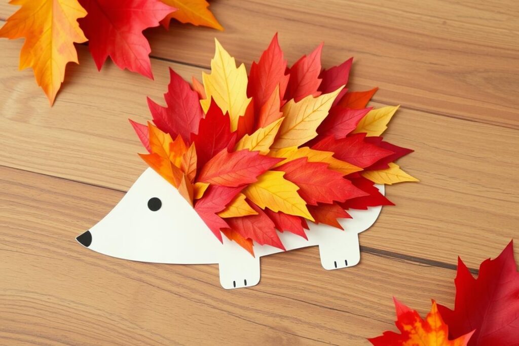 Jeż z jesiennych liści - sezonowe DIY dla dzieci