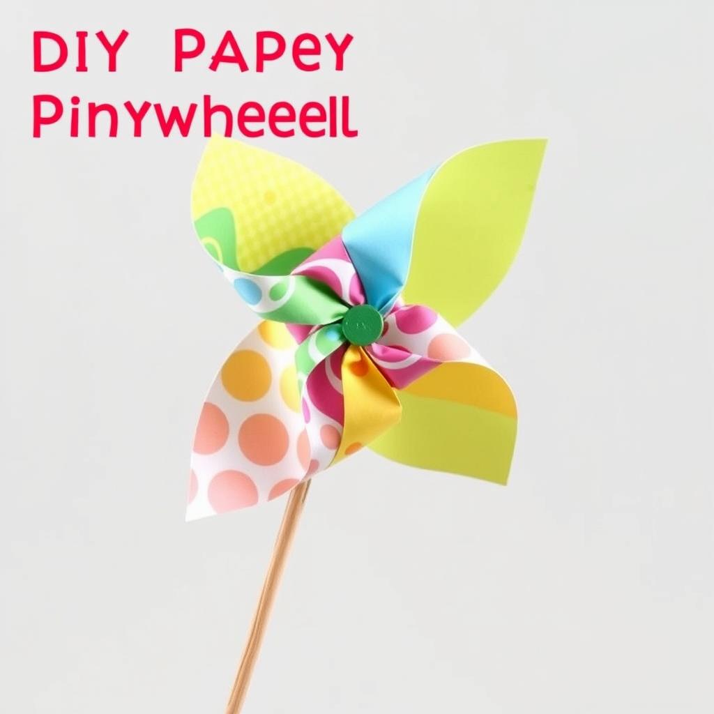 Kolorowy wiatraczek z papieru DIY dla dzieci