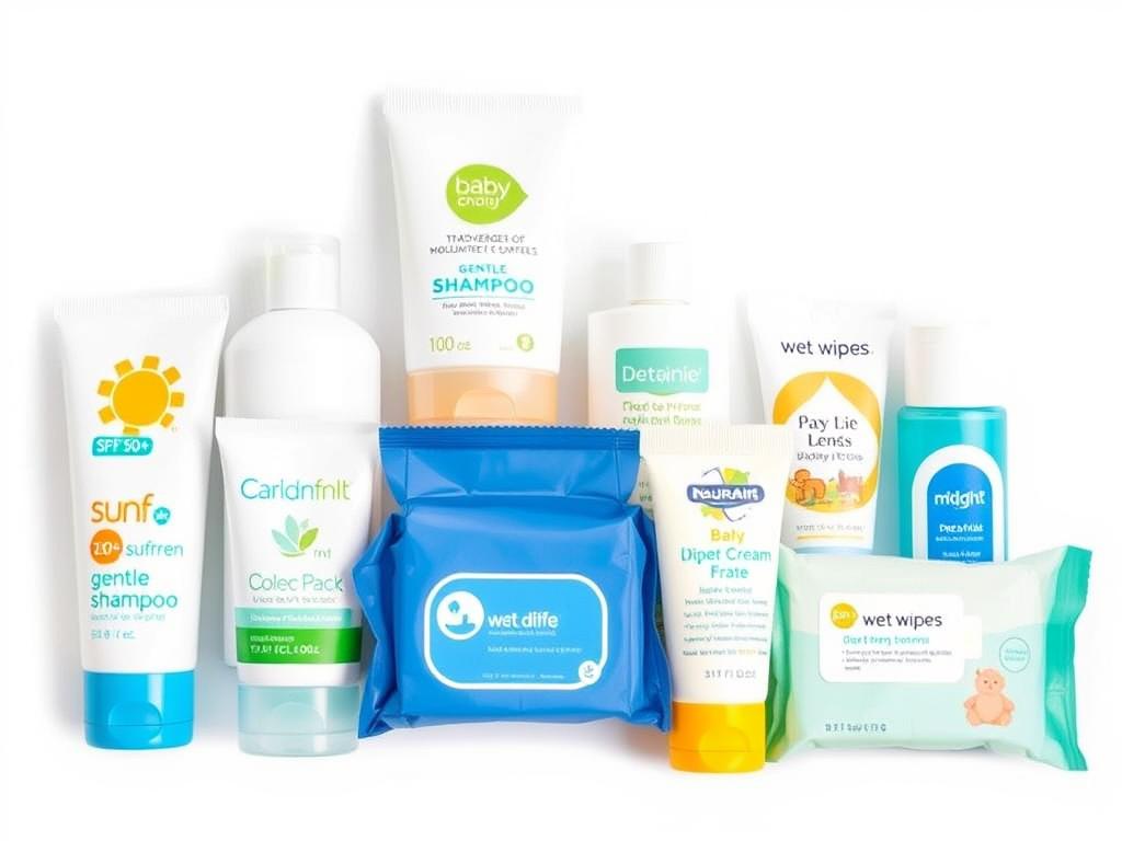 Kosmetyki dla dziecka na wakacje za granicę - kremy z filtrem, szampony, chusteczki