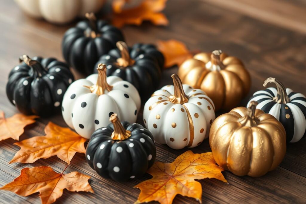 Malowane mini dynie DIY na Halloween