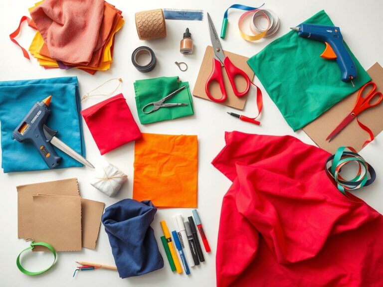 Materiały do tworzenia przebrań DIY dla dzieci inspirowanych postaciami z bajek