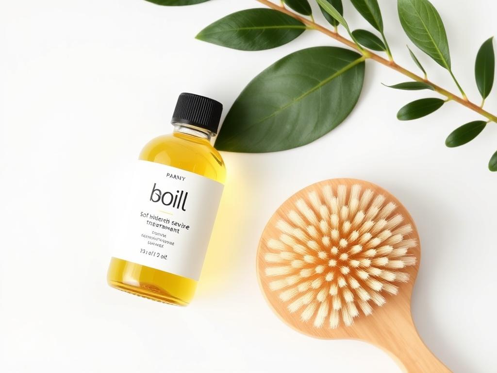 Oliwka i szczoteczka do pielęgnacji ciemieniuchy u rocznego dziecka Oliwka i szczoteczka do pielęgnacji ciemieniuchy u rocznego dziecka