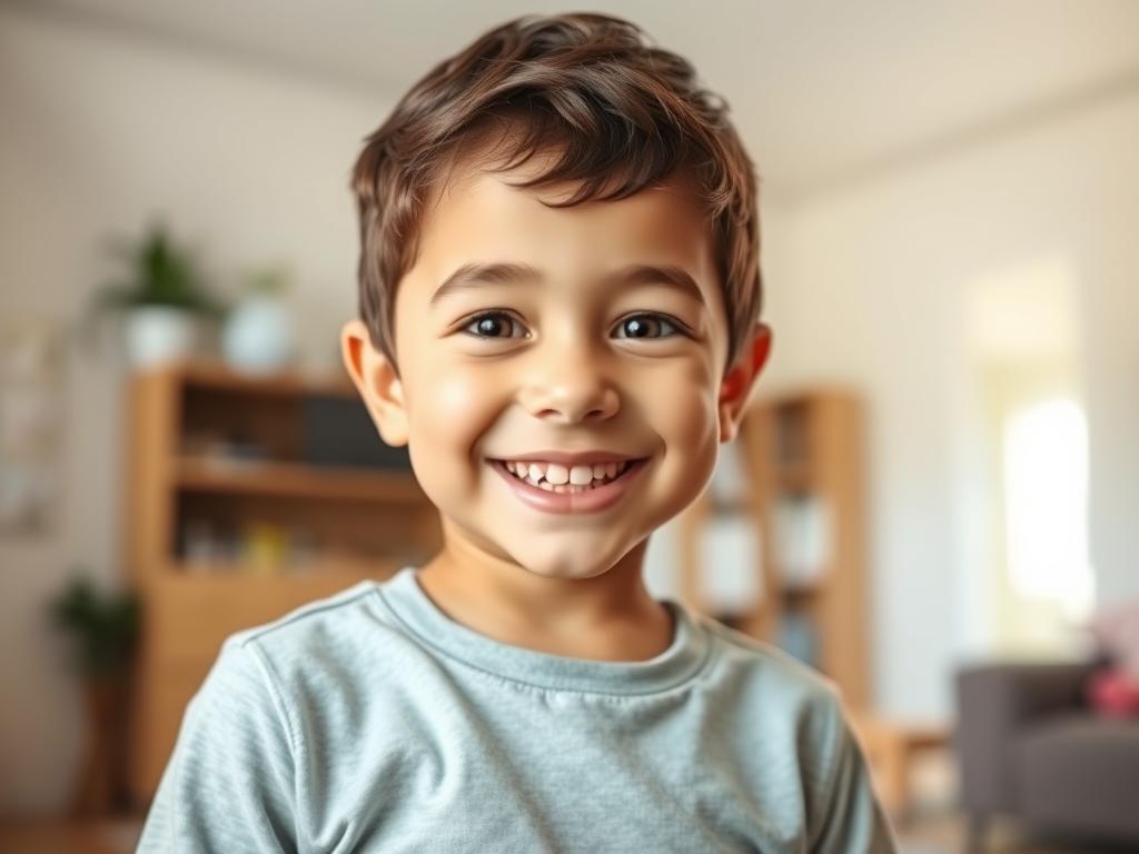 Pewne siebie dziecko z uśmiechem - efekt słyszenia kocham cię od rodziców