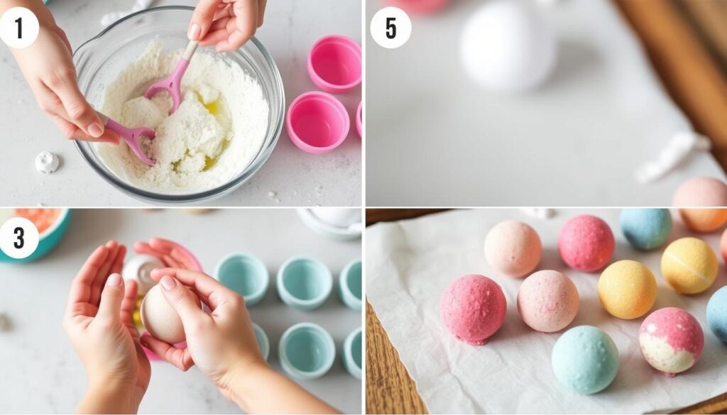 Proces formowania kul do kąpieli DIY krok po kroku