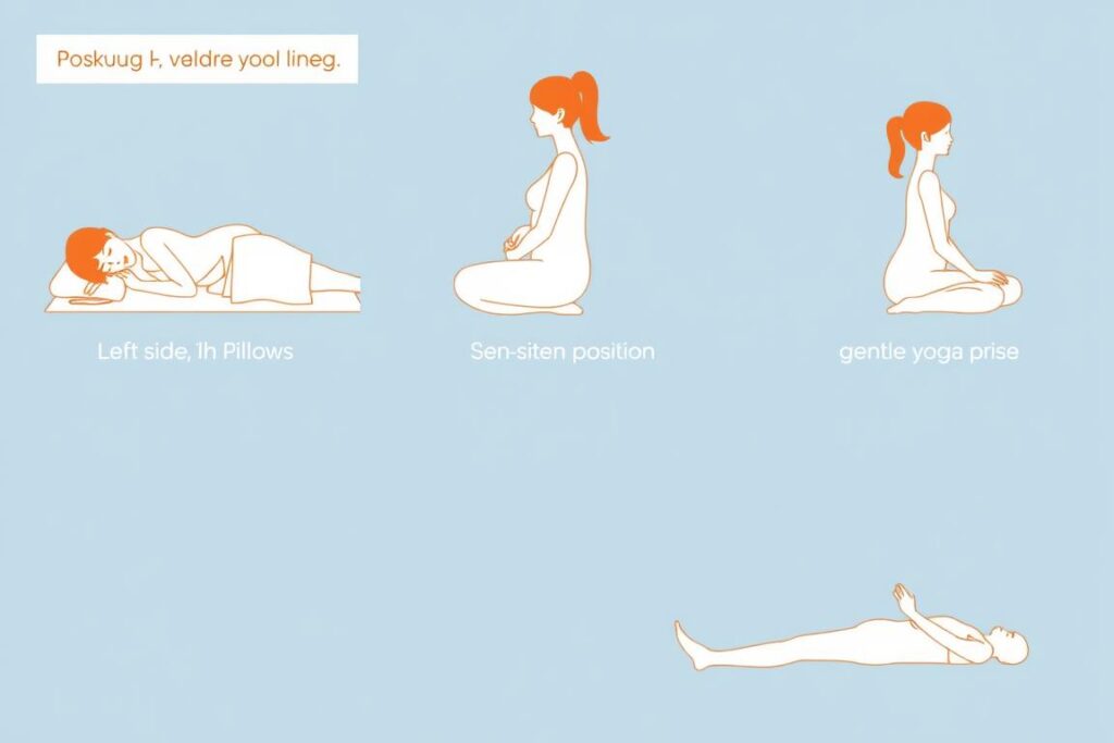 Różne pozycje relaksacyjne dla kobiet w ciąży z napiętym brzuchem Różne pozycje relaksacyjne dla kobiet w ciąży z napiętym brzuchem